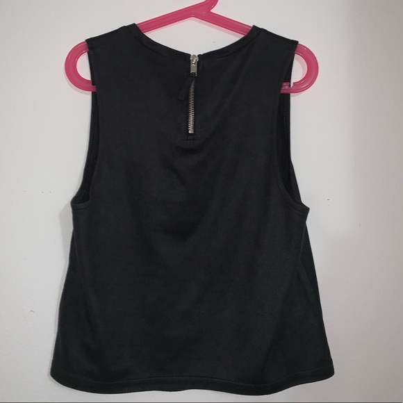 Suede Black Zara Tank Crop Top - Picture 4 of 4
